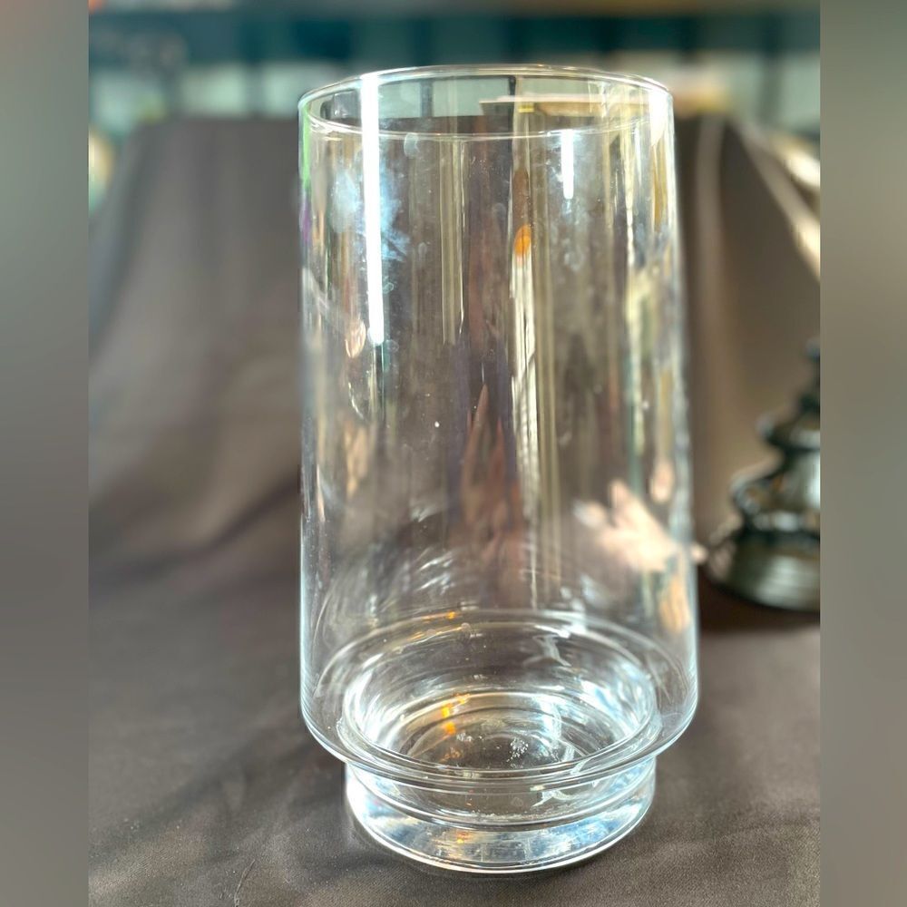 🔥❤️🔥 10” Simple Clear Glass Flared Cylindrical Flower Bouquet Vase EPC 2 Avail
